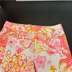 Lilly Pulitzer Pink and Yellow Floral Skirt
